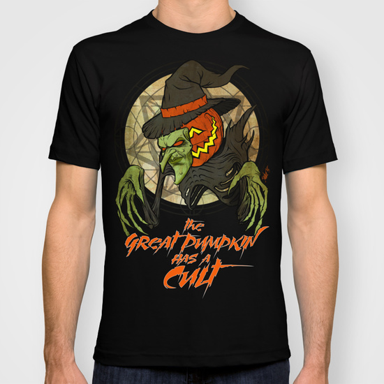 Cult of the Great Pumpkin: Witch Mask T-Shirt